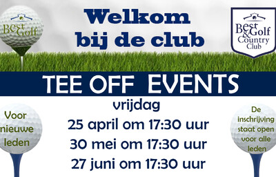 Tee-Off Events in april-mei-juni